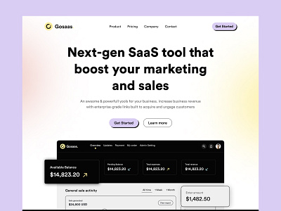 SaaS website landing page design landing page landing page design saas saas landing page saas website ui design web design website