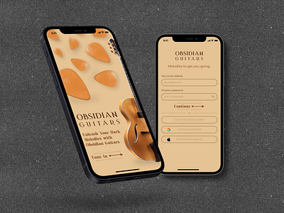 🎸📱 "Melodic Muse: Obsidian Guitars App" - UI Design appdesign creativedesign design digitaldesign ecommerceapp guitarapp guitarecommerce guitarpassion interactiveapp melodicmuse musicalshopping musicenthusiasts obsidianguitars ui uiuxdesign userexperience userinterface ux