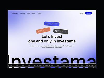 Investasi | Crypto | Web Design branding crypto design investasi ui ui design ux ux design web design