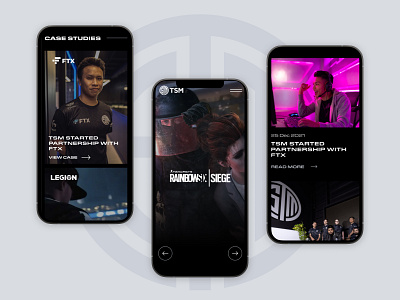 TSM website — mobile adaptation adaptation bachoodesign esport interface mobile redesign responsive tsm ui ux webdesign website