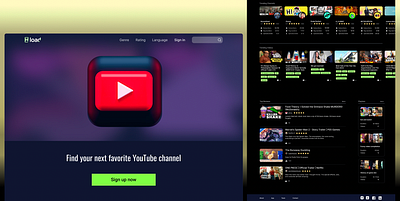 YouTube Social Discovery - Web Design graphic design ui ux web web design youtube