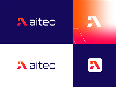aitec logo abstract brand branding business ai corporate design element graphic design internet logo logo design minimal logo technology