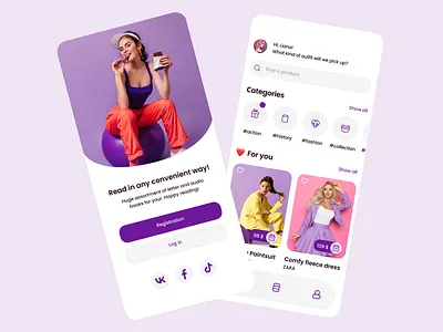 E-commerce fashion mobile app design
