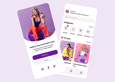 E-commerce fashion mobile app design