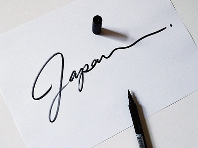 Japan art brushlettering calligraphy custom flow illustration japan lettering logo painting script sketch type unique