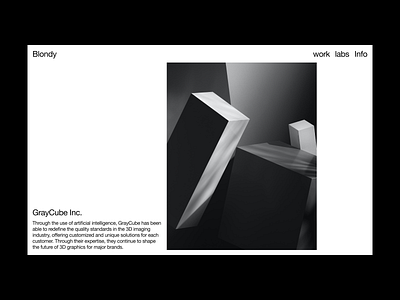 Blondy clean design gallery logo minimal studio typography ui user experience user interface web agency