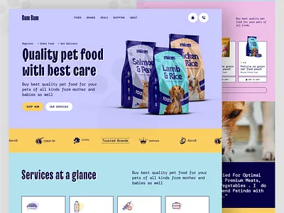 BUMBUM-Pet Food Website animals life awe cat food design food online store pet pet care pet ecommerce pet food pets petshop web website zoo