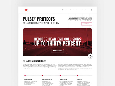 Redesign project for Pulse Company clean graphic design home page landing page modern white