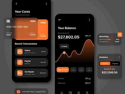 Finance App Design-UIDesignz app dashboard design graphic design illustration mobile app design ui ux