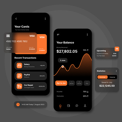 Finance App Design-UIDesignz app dashboard design graphic design illustration mobile app design ui ux