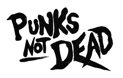 Handlettering "Punk's not Dead" design graphic design handlettering illustration ink typography