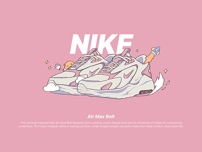 Nike Air Max Bolt air max astronaut character character design design doodles footwear illustration nike nike air max pink shoes sneakers ui