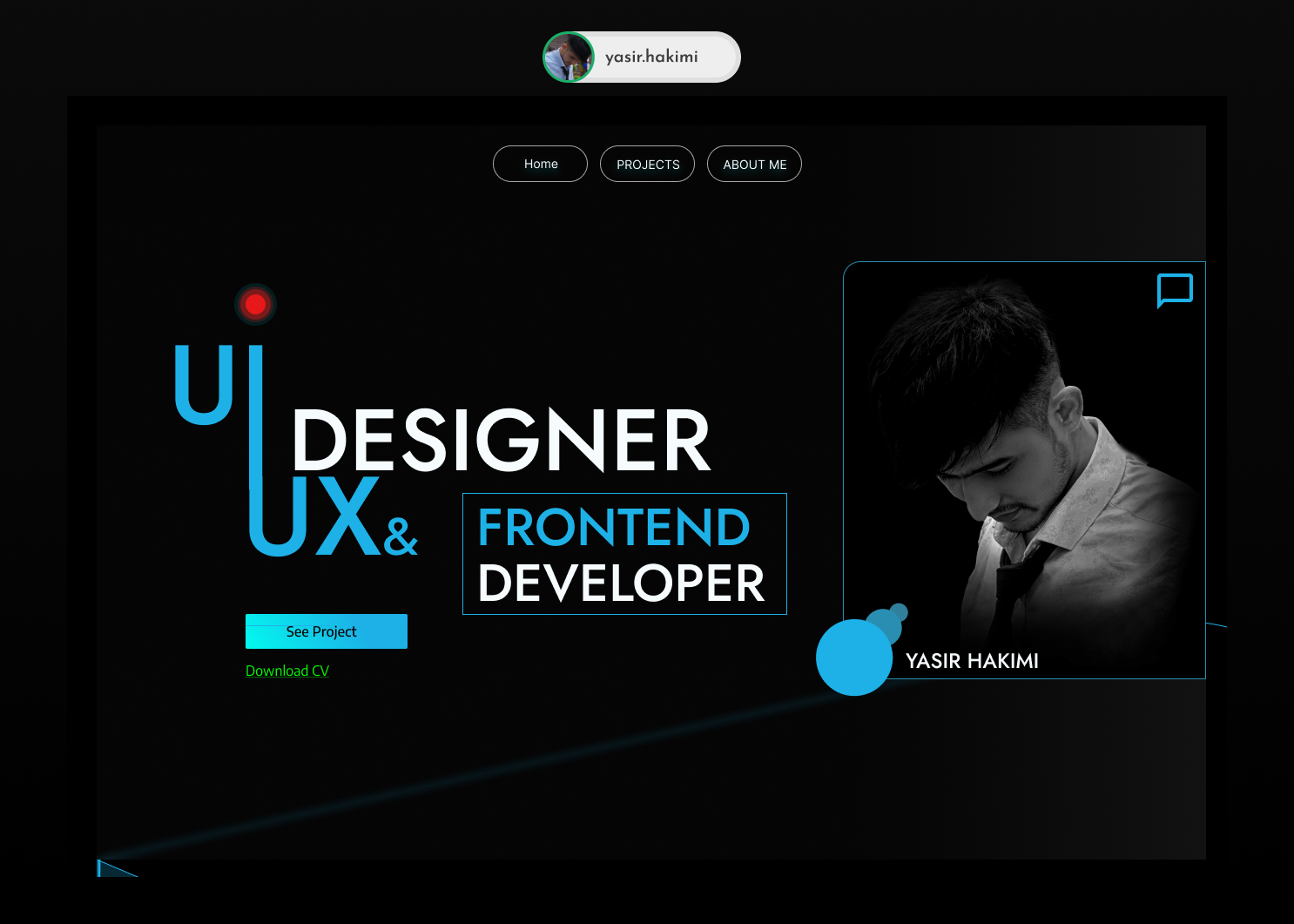 Portfolio UI Design by Yasir Hakimi on Dribbble