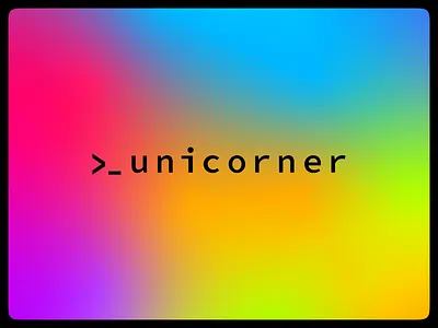 Logo for >_unicorner typography