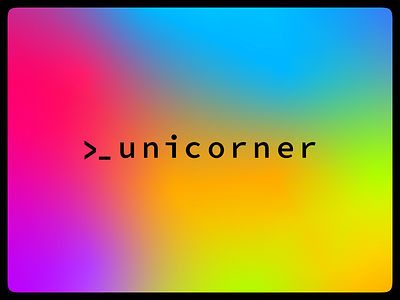 Logo for >_unicorner typography