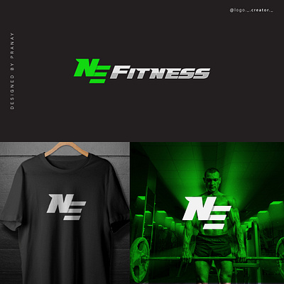 NE Fitness Logo Design. branding illustration logo vector