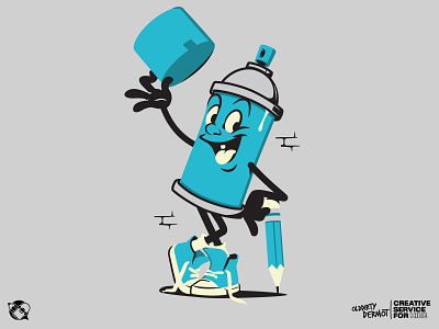 Spray Paint Mascot character design design graphics illustration spray paint t shirt design vector vector design