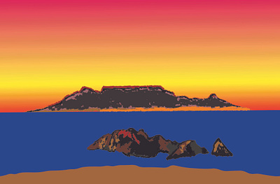 Cape Town Sunset design illustration