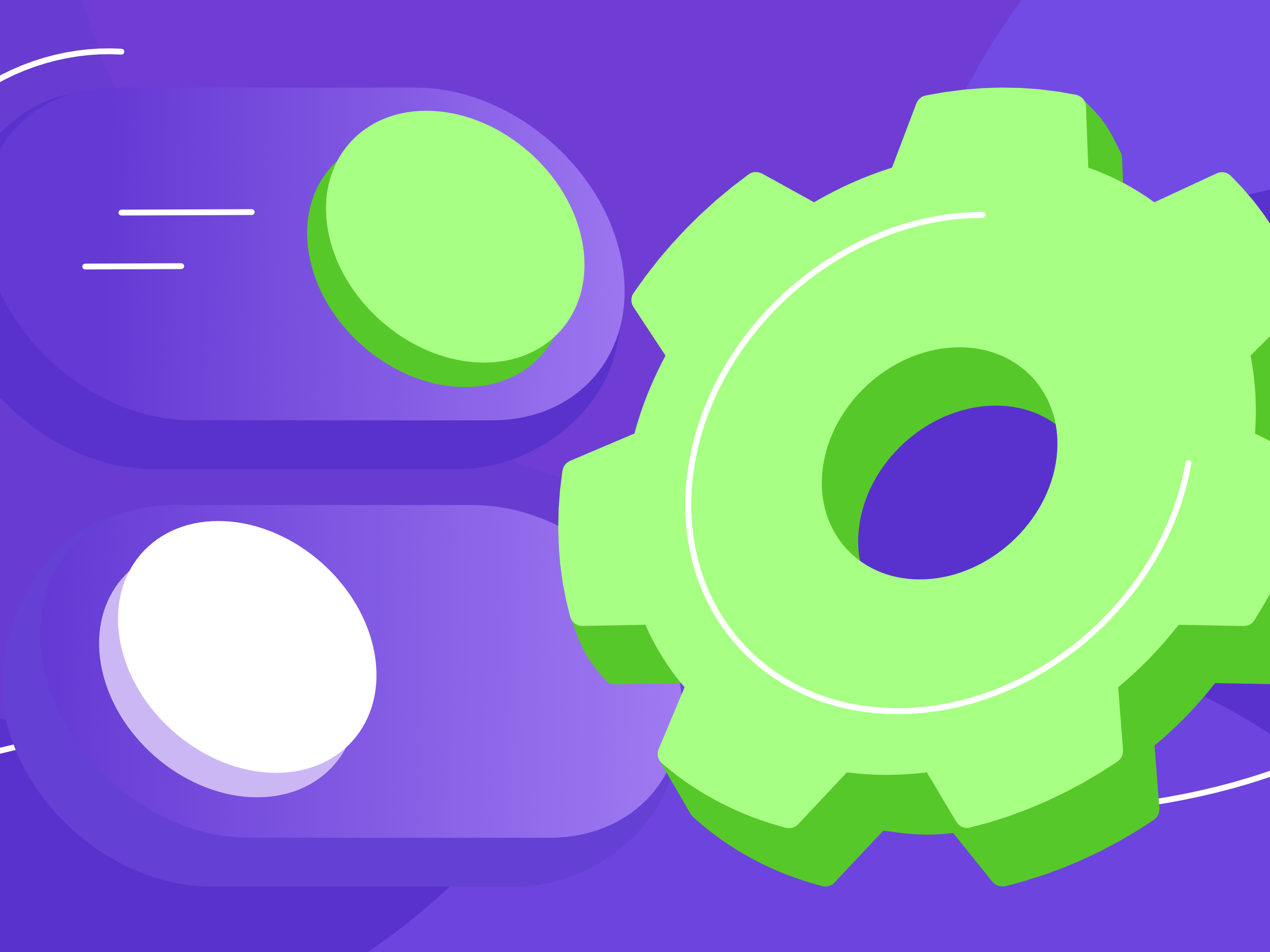Purple & Green Illustrations commercial design digital flat graphic design green illustration purple ui vector