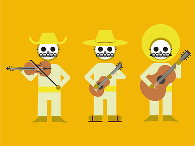 Trio Huasteco day dead huasteca illustration muertos of trio xantolo