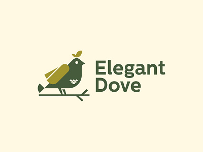 Elegant Dove bird brand branding design dove elegant fly geometric graphic identity leaf logo logo design logs luxury minimal shape simple vintage visual