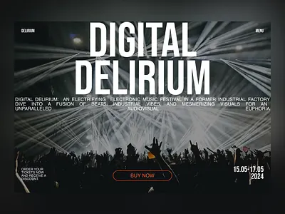 Electronic Music Festivals branding design digital electronic music graphic design landing landing page music music festival tehno ui ui design ux web design