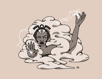 Storm Cloud design graphic design illustration logo marvel minimal storm vector wit xmen