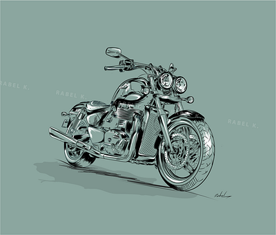 Vintage Bike - Digital Sketch adobe illustrator bike design digital art digital painting digital sketching graphic design illustration illustrator retro sketching vector vector art vintage