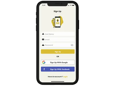 Sign up app dailyui design ui ux