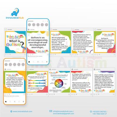 Socail Media Post - Think Autism autism banner design branding brochure design campaign design education fb post flyer design graphic design illustration instapost linkedin post post design preschool sales post socail mediacampaign social media post ui vector