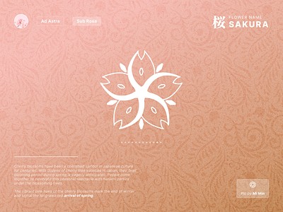 Fantasy Flower Symbol Day 11 - Sakura app branding brown colorful concept design fantasy flower gradient graphic design icon illustration logo ui vector