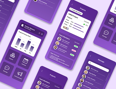 Project Management Mobile UI/UX design app branding design graphic design logo mobile typography ui ux vector