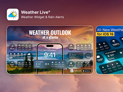 Weather Widget Banners for Social Networks branding graphic design re retouch social network