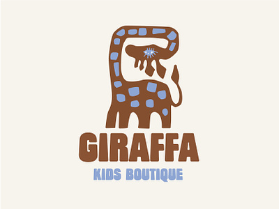 Giraffa Kids Boutique boutique branding caribou creative children giraffe graphic design illustration juvenile kids laura prpich logo playful toys vector youth