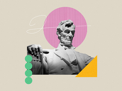 Lincoln Monument- Washington DC- Collage collage dc lincoln maryland minimalist usa