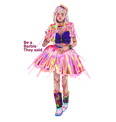 Not your Barbie! barbie character creative illustration