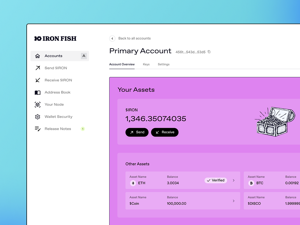Iron Fish Node App multi asset concept by Skylar Richard on Dribbble