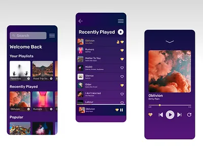 Music App | Daily UI 009 app dailyui music ui