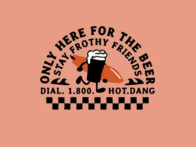 Stay Frothy badge beer branding caribou creative graphic design illustration laura prpich logo mascot merch surfing tshirt graphics vector