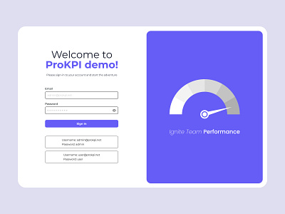 ProKPI LogIn Page Ui Design admin panel admin panel design app best application branding business report dashboard design design food voucher app human centered design illustration mobile app modern dashboard design ui ux design web app