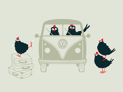 The Better Farm Co. branding caribou creative chickens eggs illustration laura prpich vector vw