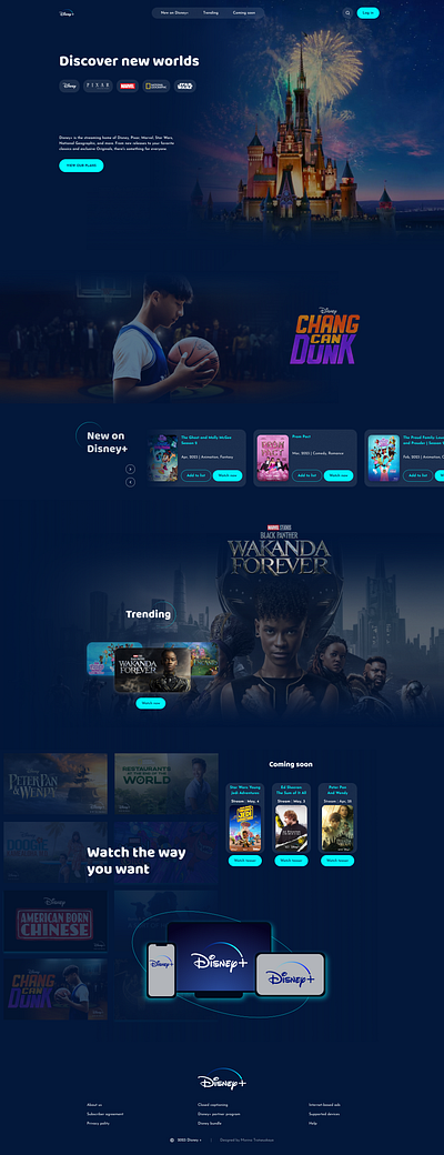 POV Disney+ redesign app branding design graphic design typography ui ux