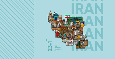 Visit Iran attractions design graphic design illustration illustrator iran iran attractions isfahan map mashhad shiraz tabriz tehran vector visit iran yazd