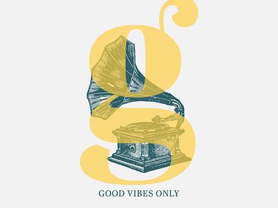 Good vibes design music poster type typography vector vibes vintage