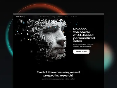 HRMNY AI ai figma graphic design landing landing page presentation design product design responsive design sales site target ui user interface design ux ui web design website wireframing