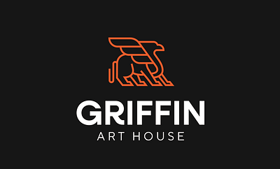 Griffin Art House animation art art house branding design glow griffin logo logo animation motion design motion graphic motiongraphics retro