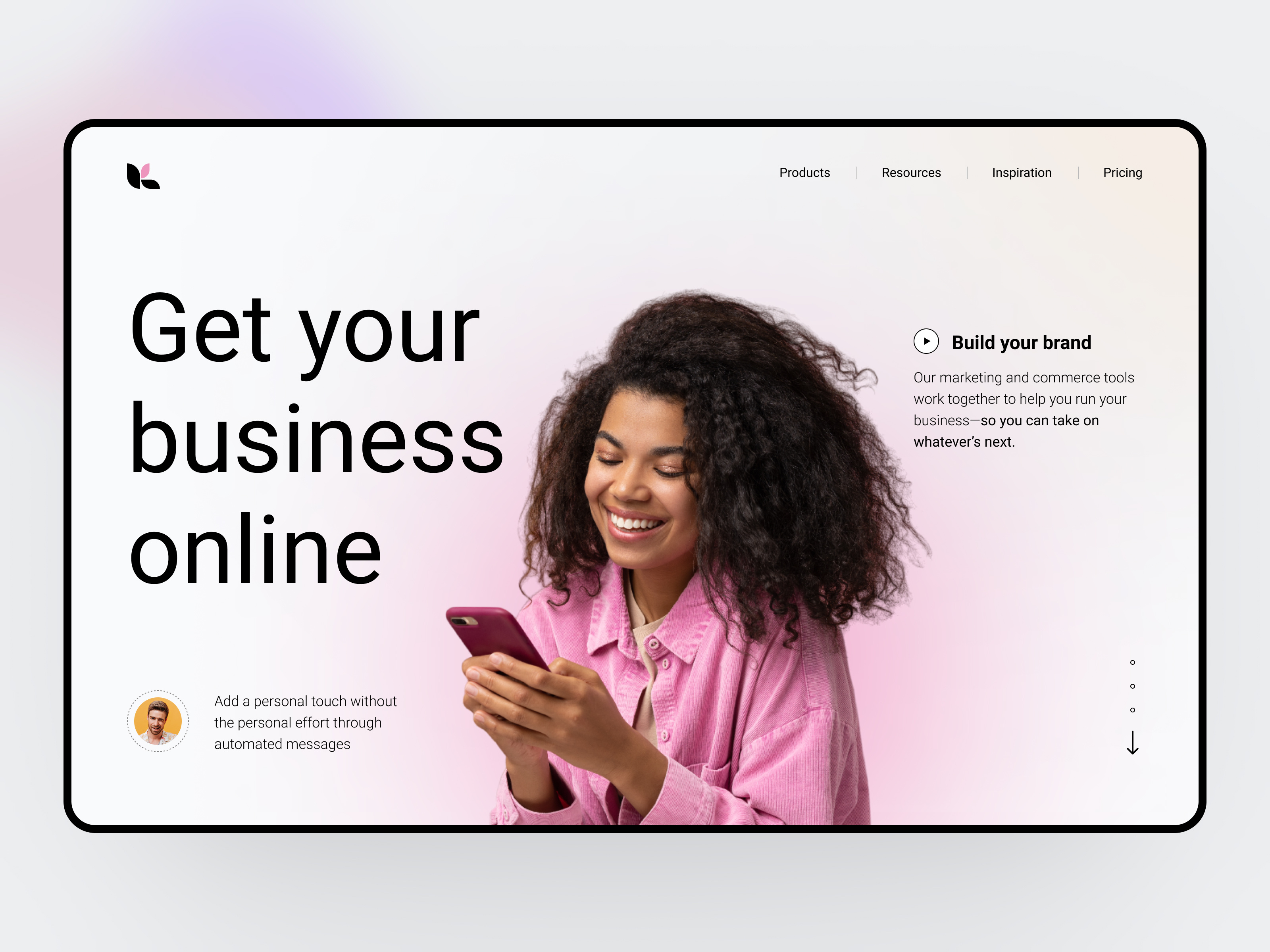 Marketing Brand Page UI Design branding landing page marketing brand page ui design ui deisgn ui kit ux kit
