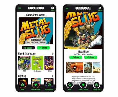Arcade Game Preview App app design graphic design typography ui ux