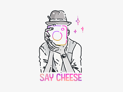 Say Cheese camera cheese insta instagram lens model photo photographer photography polaroid pose procreate say cheese social social media