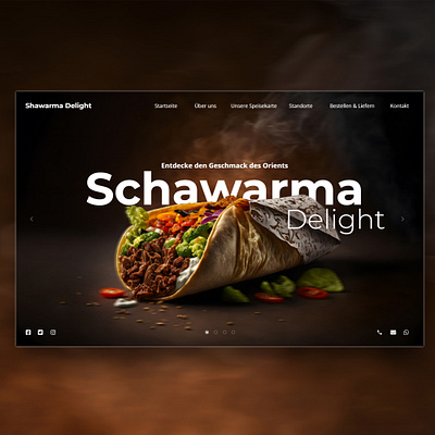 Schawarma Header - Kulinarische Erlebnisse fastfood graphic design header hero inspiration schawarma ui ux webdesign